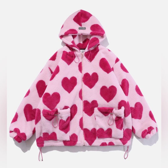 Aelfric Eden Tops Super Fuzzy Heart Teddy Bear Sherpa Snuggie